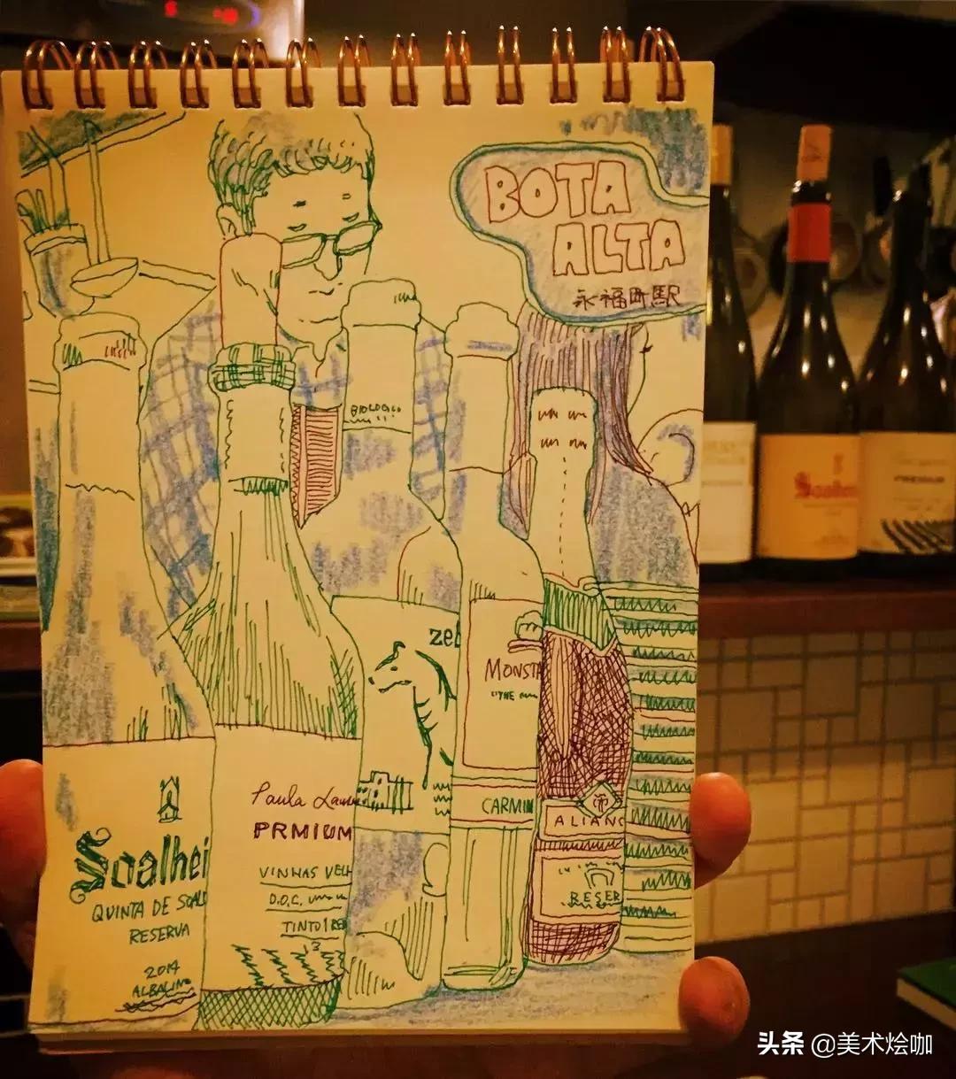 速写简单手绘稿,别人的速写本