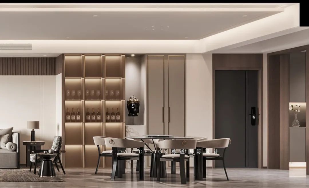 合肥177㎡「高速静安·春晖里」现代中式雅宅，演绎中式对称美学