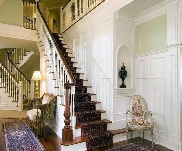 现代简约装修风格别墅楼梯设计,旋转楼梯别墅装修设计效果图