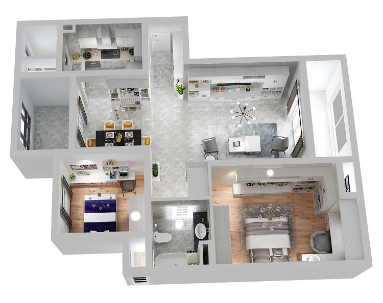 大王椰米兰灰橡适合黑白灰风格吗,大王椰白橡