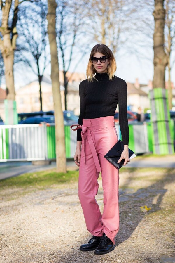 皮裤穿出优雅,如何把皮裤穿出美感