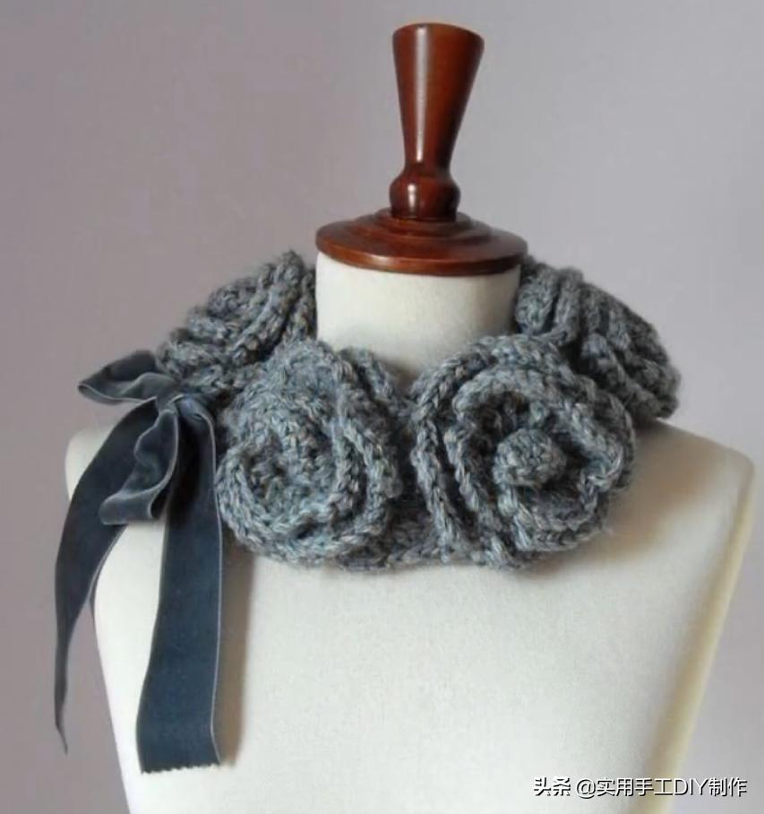 新款针织秋冬宽松披肩怎么织,针织中长款披肩