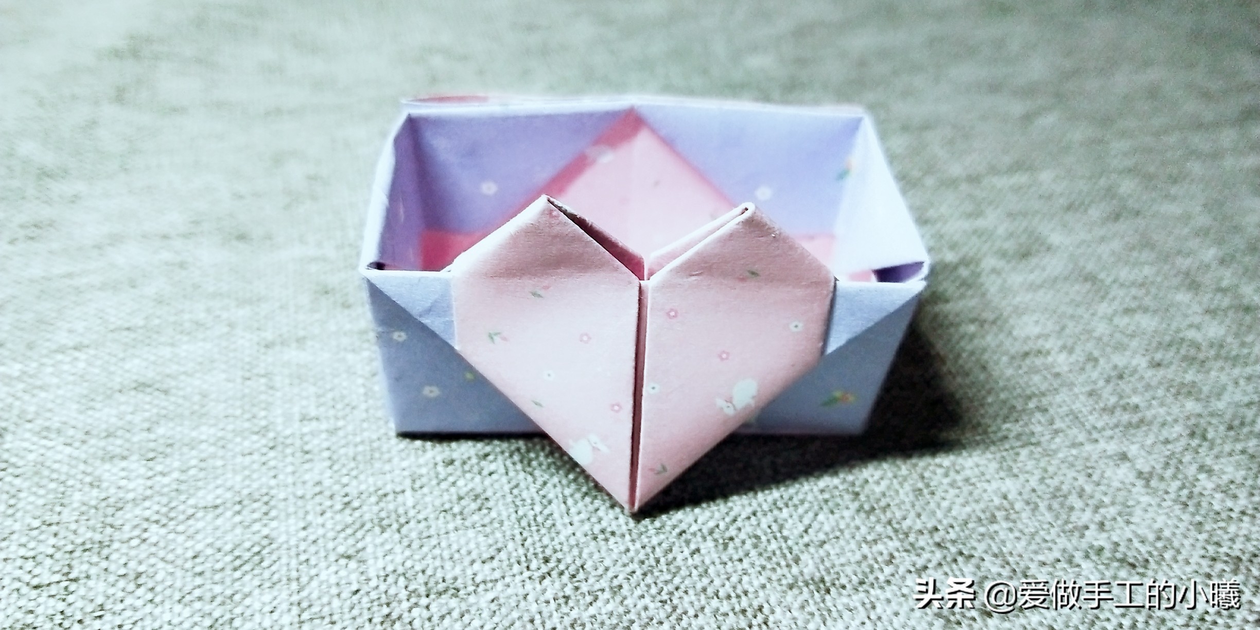 爱心形的收纳盒免打孔壁挂,爱心收纳盒教程有盖子麻绳