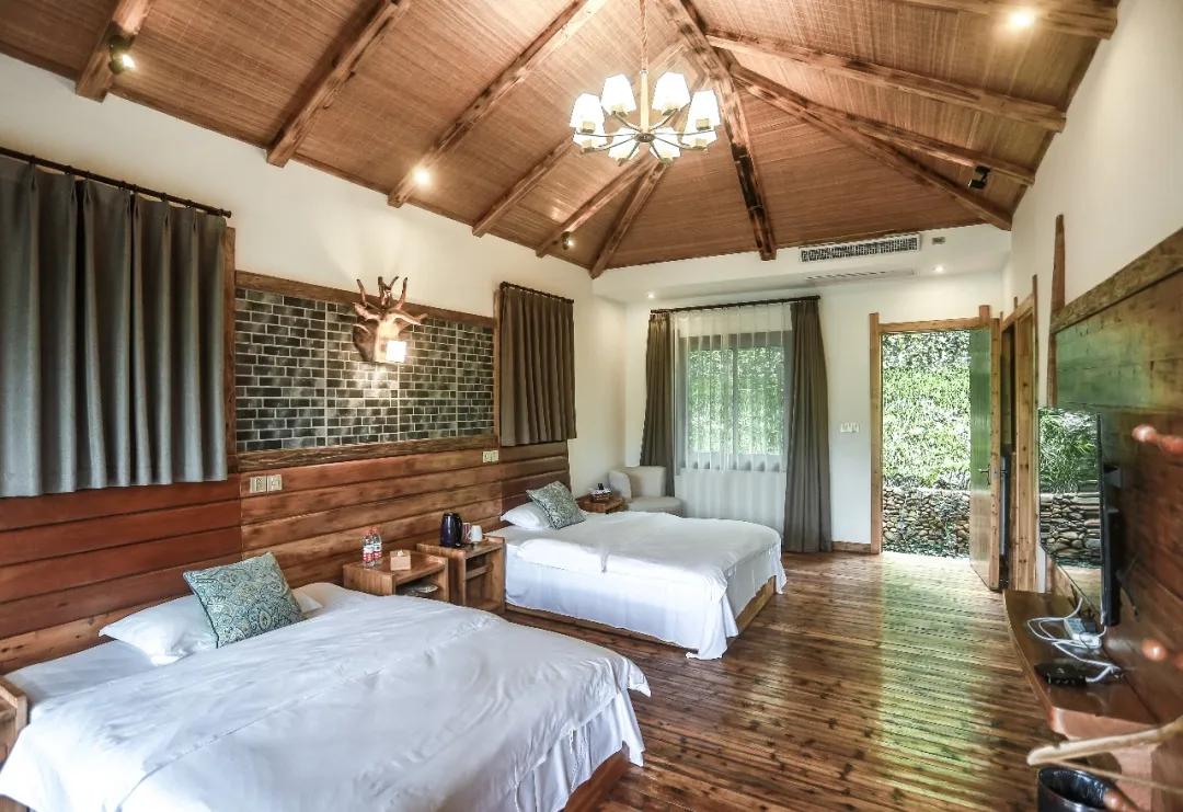 莫干山原木风绿野仙踪花园民宿,莫干山桃坡探险乐园绿野仙踪