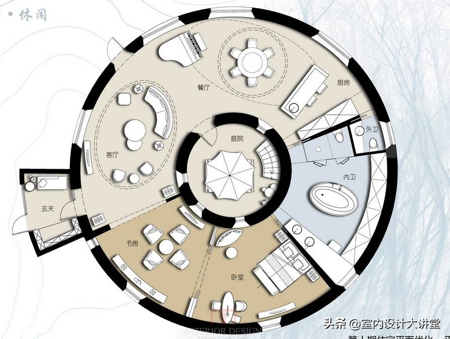 圆户型的多种设计方案,经典90方户型平面设计方案