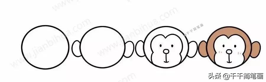 超级可爱的简笔画动物头像,呆萌小动物头像图片简笔画