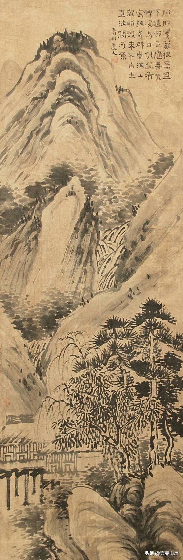 石涛山水画高清大全,石涛小写意山水画小品图片