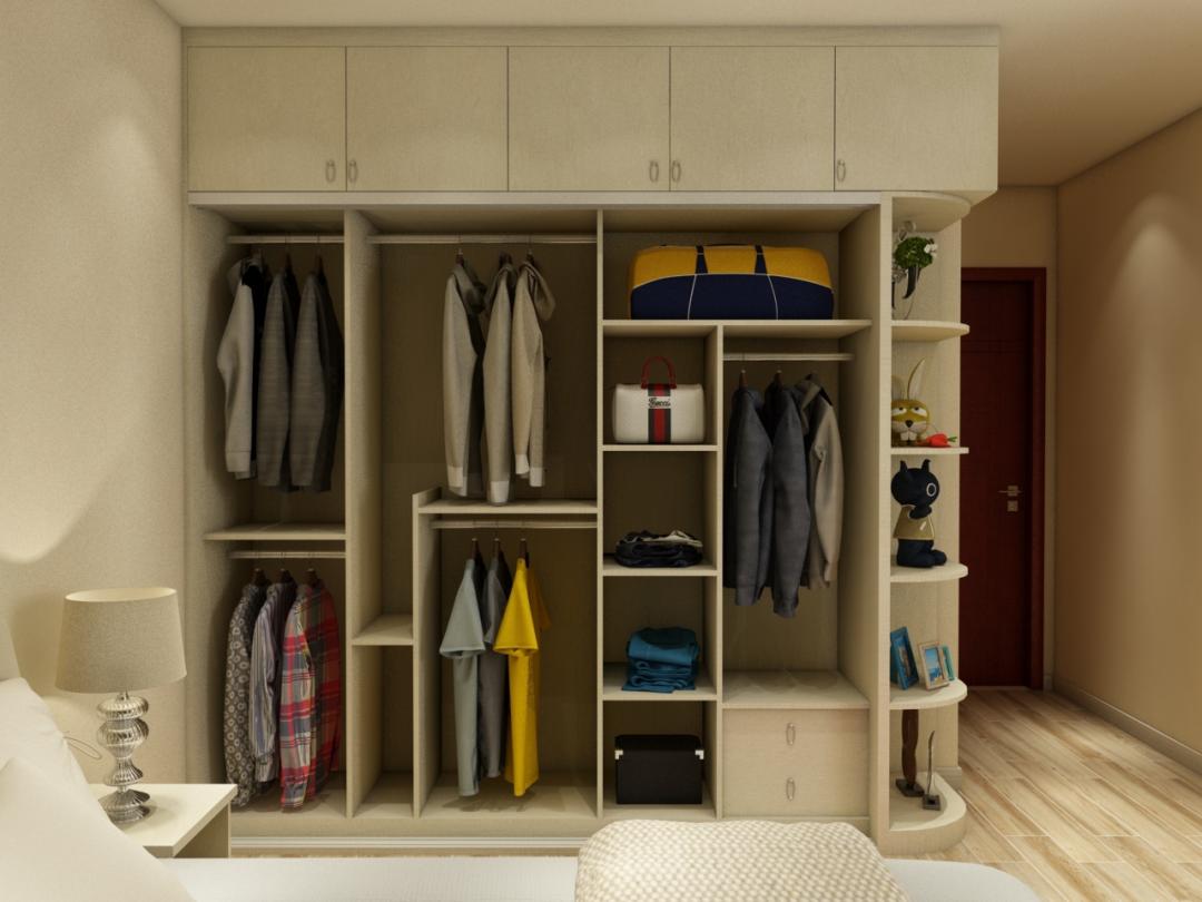 2.4米推拉门衣柜布局设计,两扇门衣柜布局设计