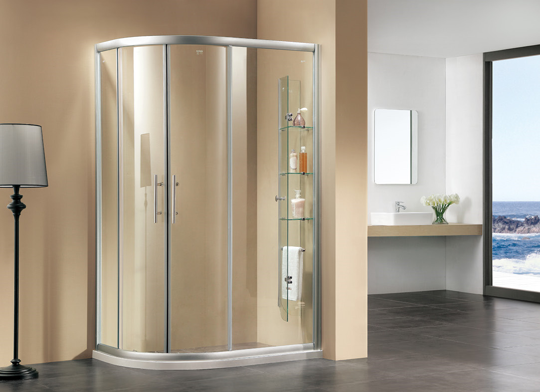 淋浴房隔断钻石型好还是圆弧形好,一字型钻石型淋浴房