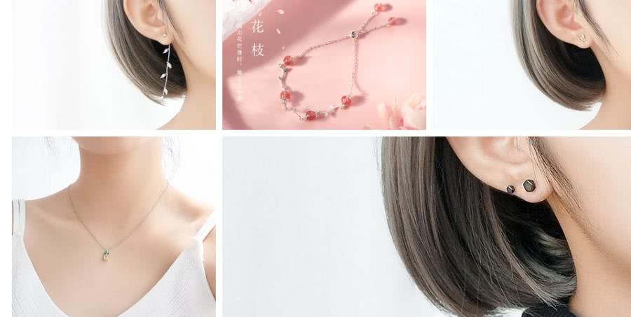 小钻戒指耳饰轻奢小众高级感,项链戒指耳环三件套