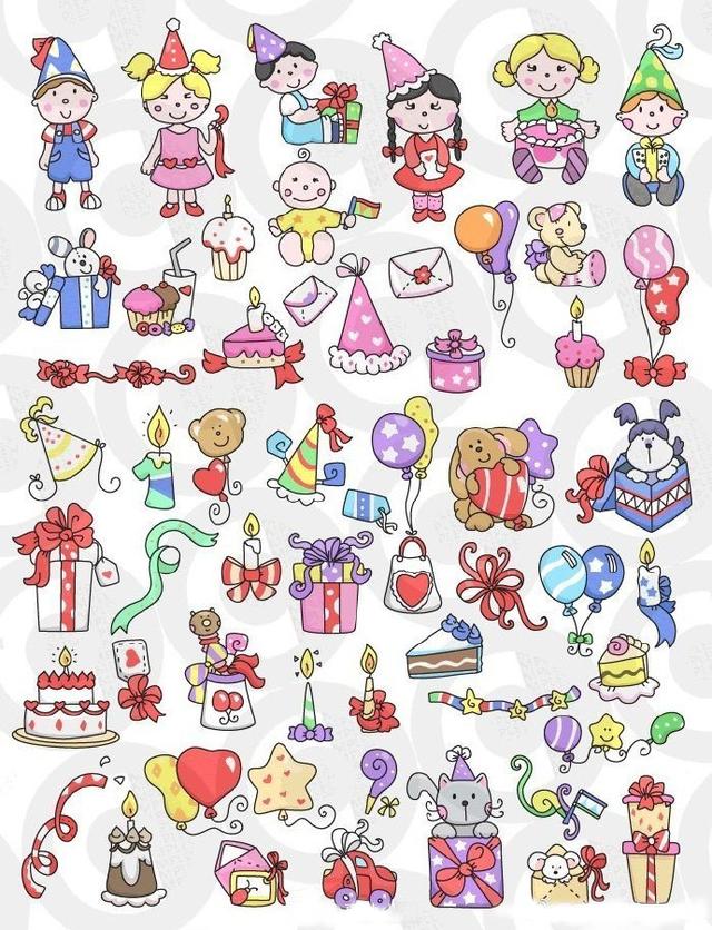 100个可爱图案简笔画人物,100个可爱简笔画比心小人