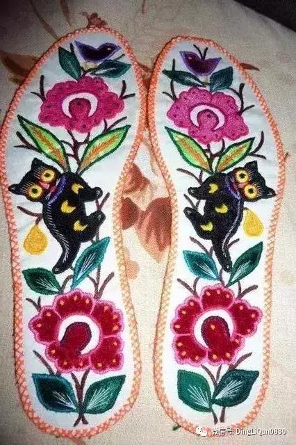 刺绣作品简单的,老式刺绣喜字的鞋垫刺绣方法