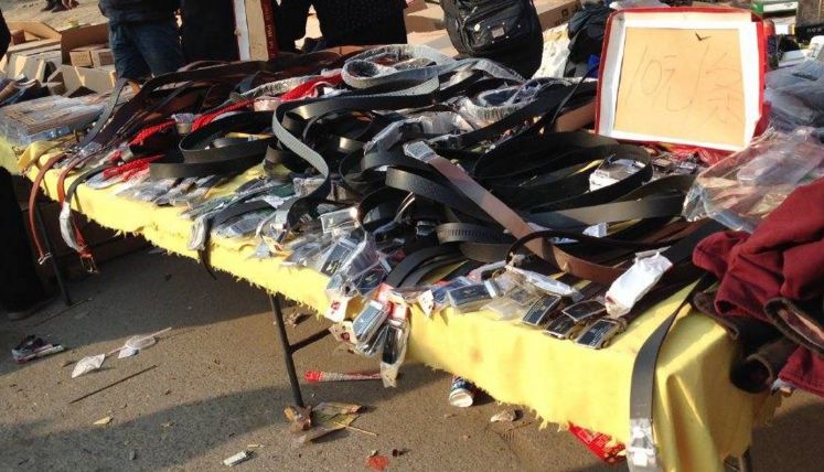 农村现割牛皮带,农村集市20元一根现割牛皮带