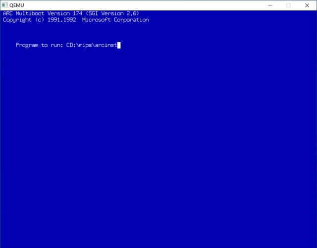 QEMU安装WINDOWSNT4.0MIPS版本