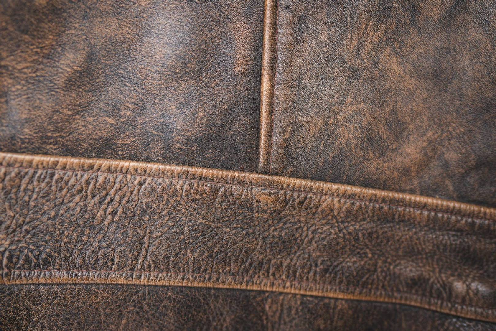 男小牛皮翻毛皮复古做旧皮衣,牛皮复古做旧皮衣男中长款