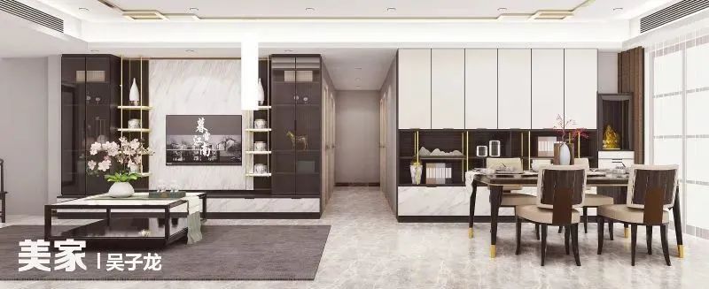 好看的客餐厅效果图,60平方客餐厅一体装修效果图大全