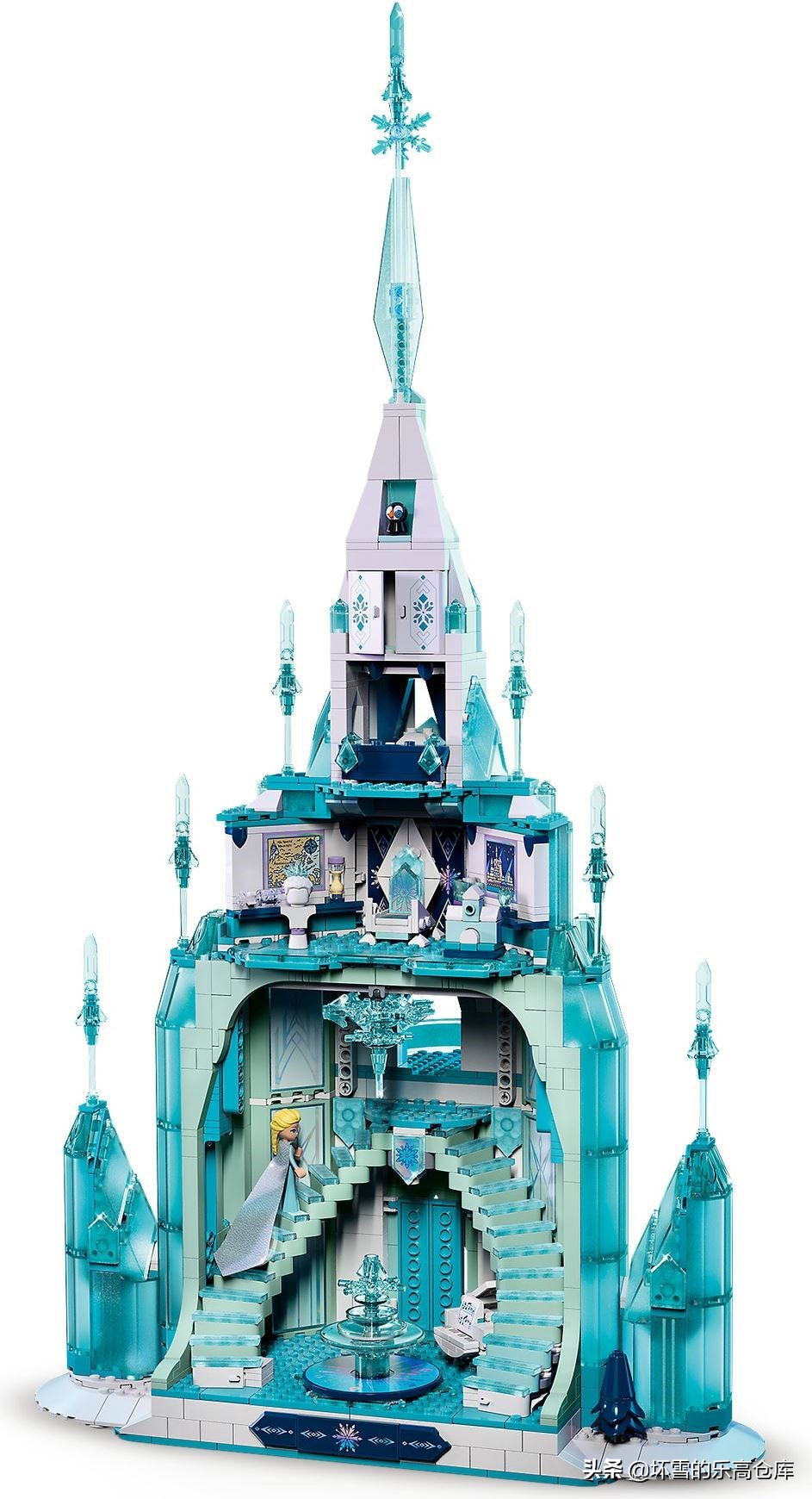 乐高迪士尼粉色城堡开箱,少女心乐高公主城堡