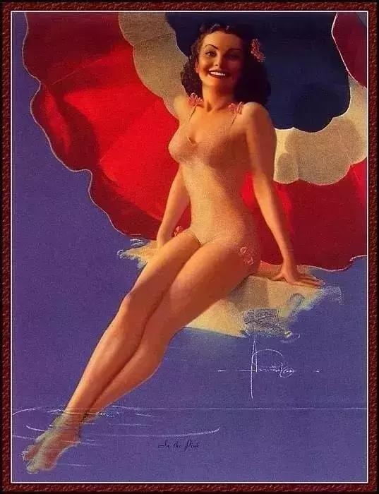 色粉画人物欧美姑娘经典,美国画家笔下美女