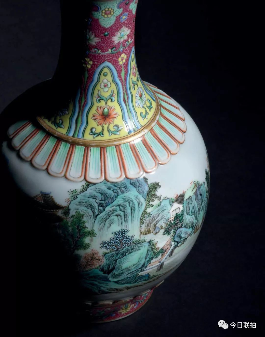 乾隆三彩官窑盘,乾隆霁蓝釉描金凤尾尊