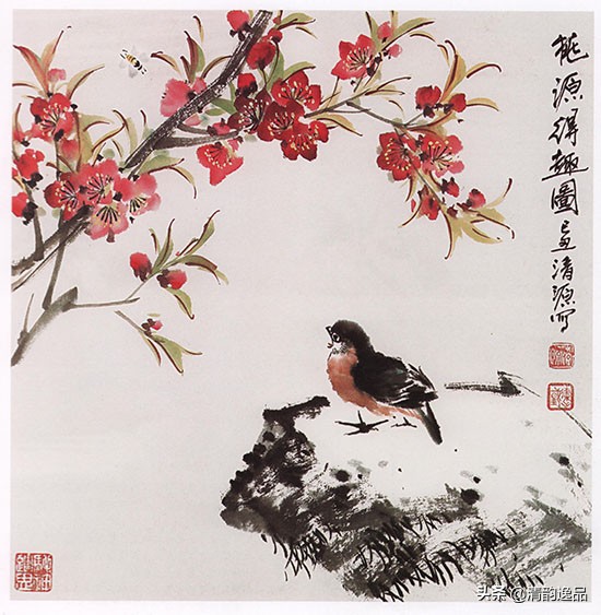 怎样画国画桃花的绘画技法,国画写意桃花技法视频