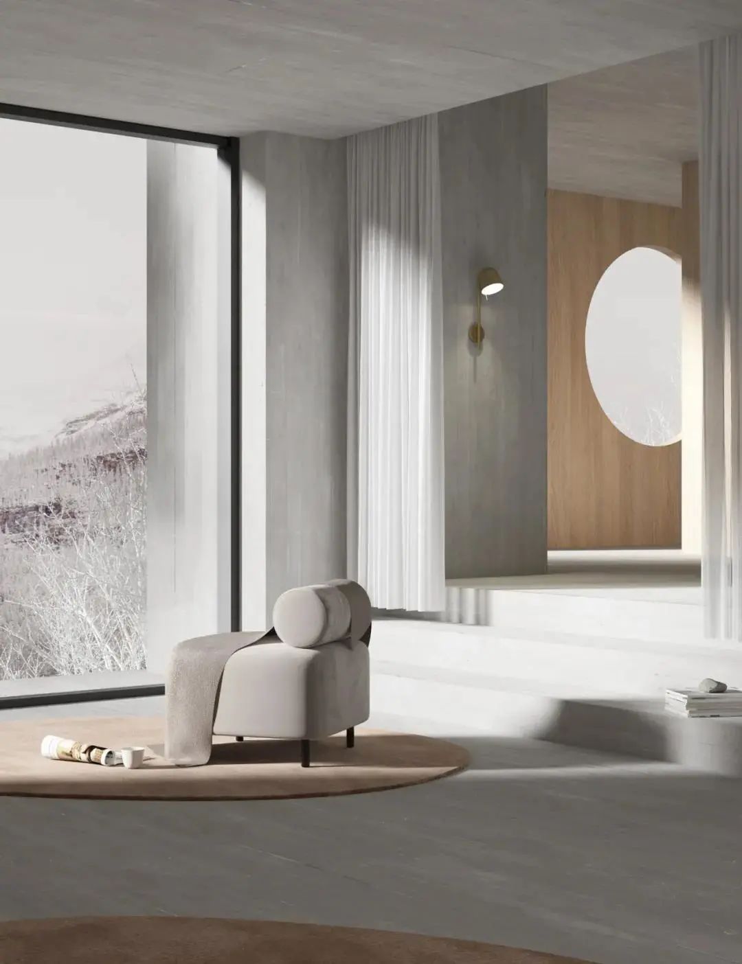 极简风格石材,极简原木风设计