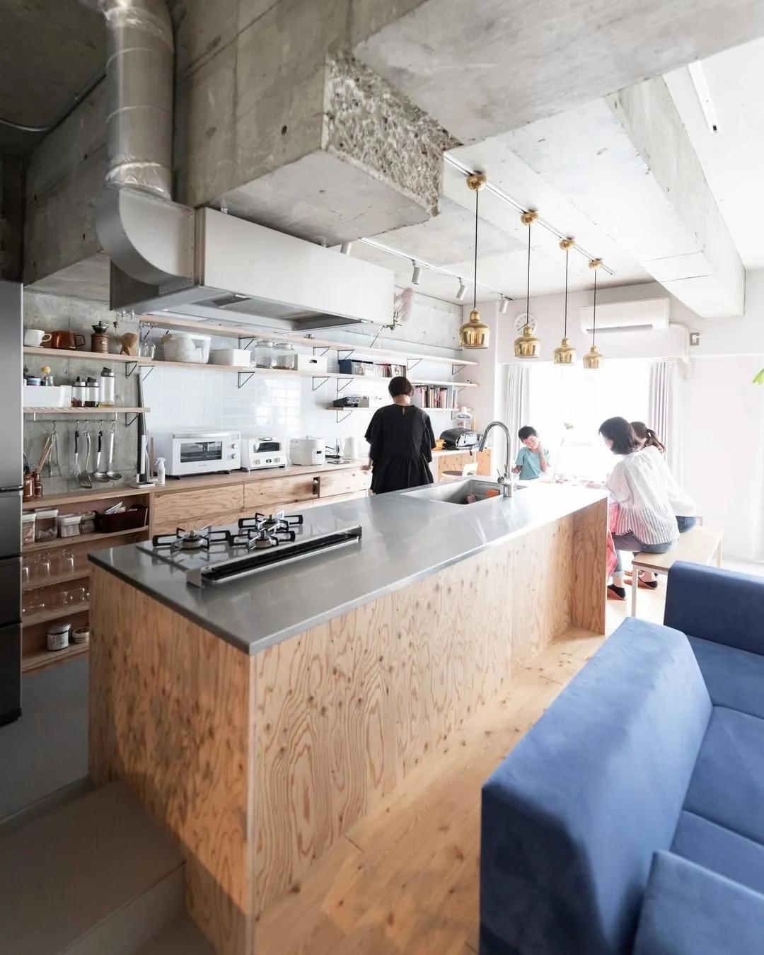 高颜值不锈钢台面橱柜,不锈钢大理石橱柜