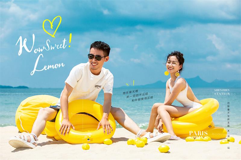 婚纱照海景拍照姿势,深圳海景婚纱照拍摄教程