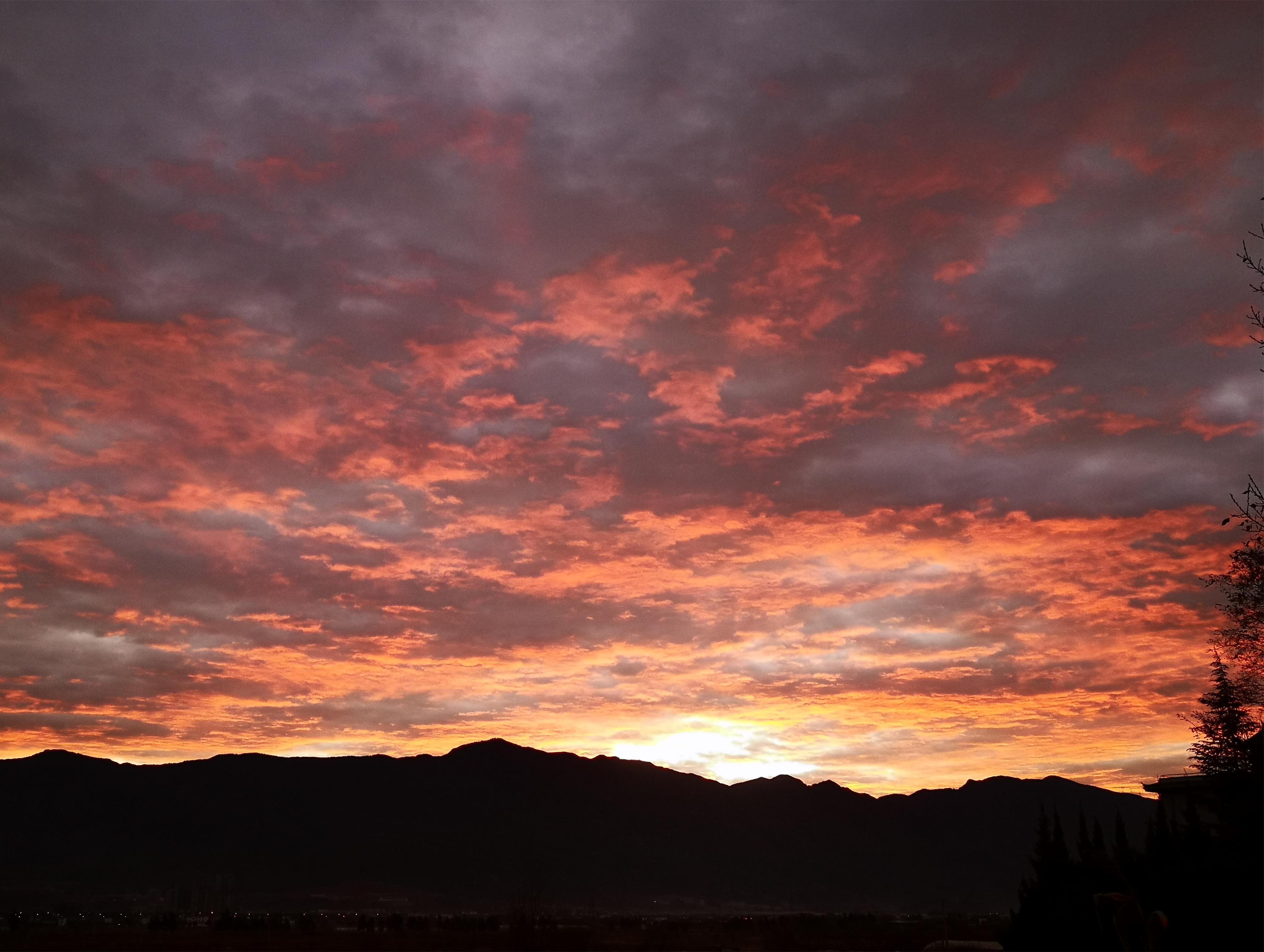 云南丽江美景图,云南丽江绝美日落