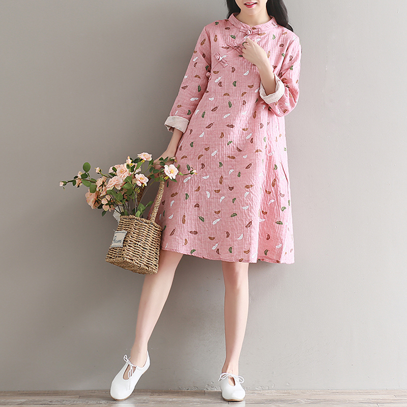 文艺复古连衣裙，让妈妈年轻漂亮有风韵