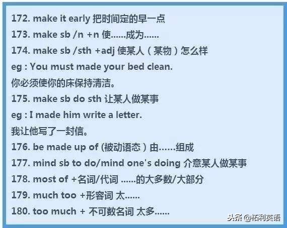 小学初中必背英语短语,初中英语短语固定搭配及用法