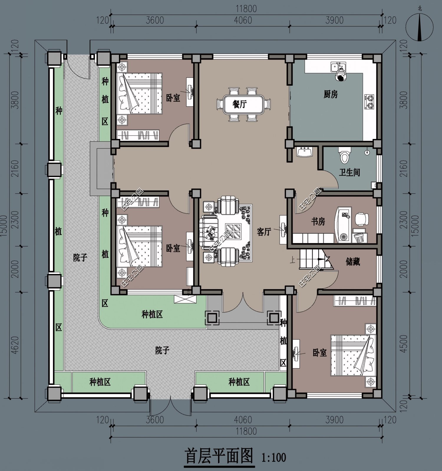 农村三层共400平米建房预算明细表,宅基地自建房一层半简单省钱
