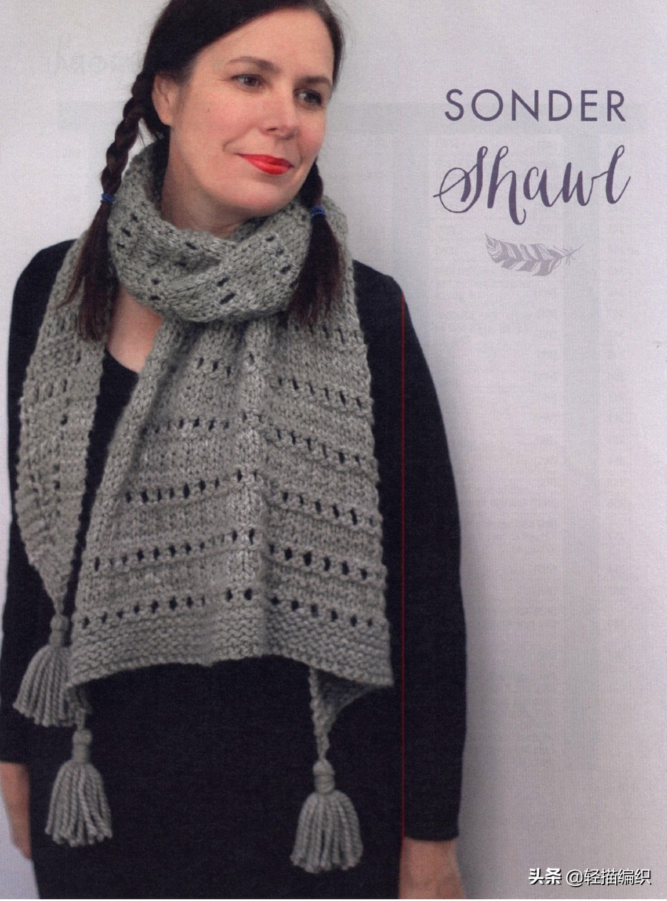 钩镂空三角围巾,镂空三角围巾的锁边方法