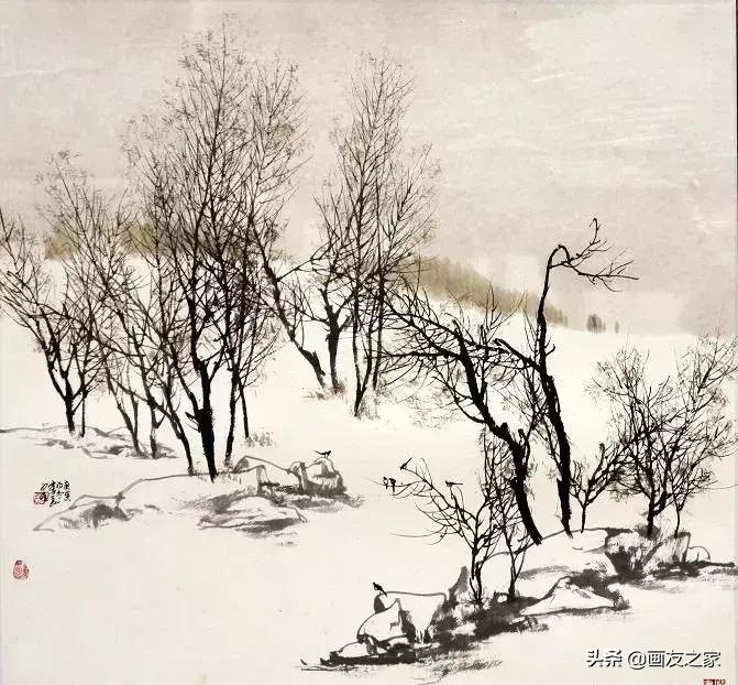 江南梦里水乡主题国画,田园生活国画