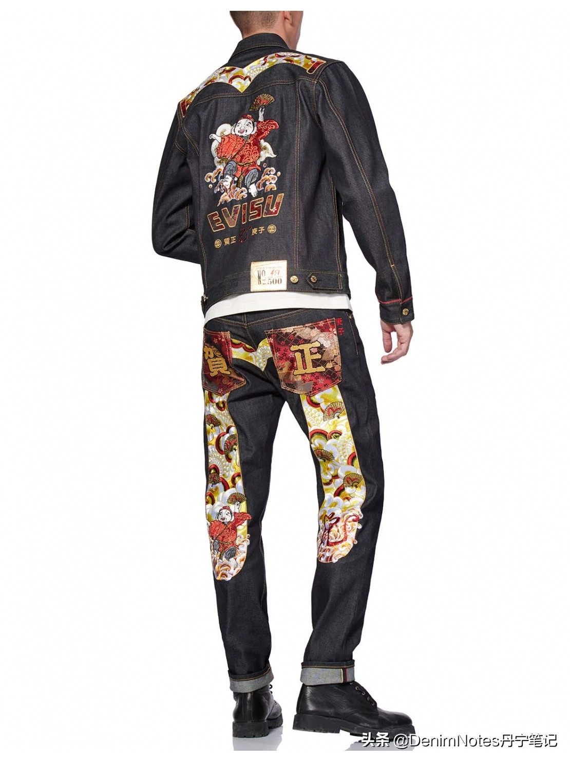 金鼠贺岁,Evisu推出鼠年限定金色布边牛仔夹克