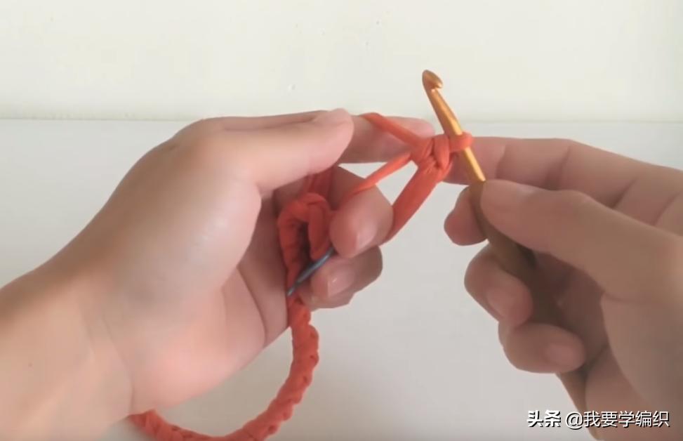 钩针花边袋,手提袋的钩织方法