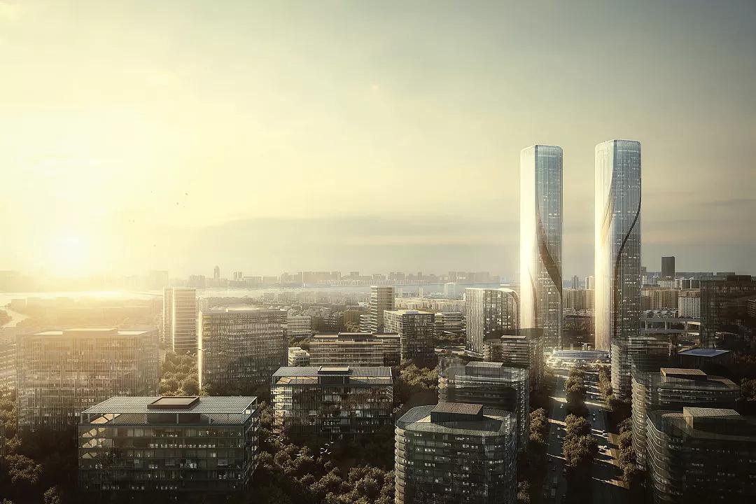 杭州地标性高楼,杭州双子塔高楼图