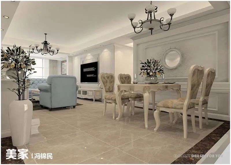 好看的客餐厅效果图,60平方客餐厅一体装修效果图大全