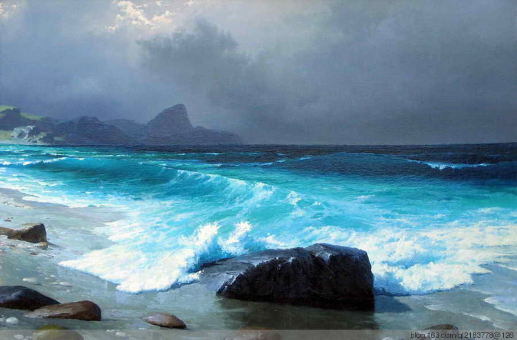 俄罗斯画家画水风景,俄罗斯远山风景油画100幅