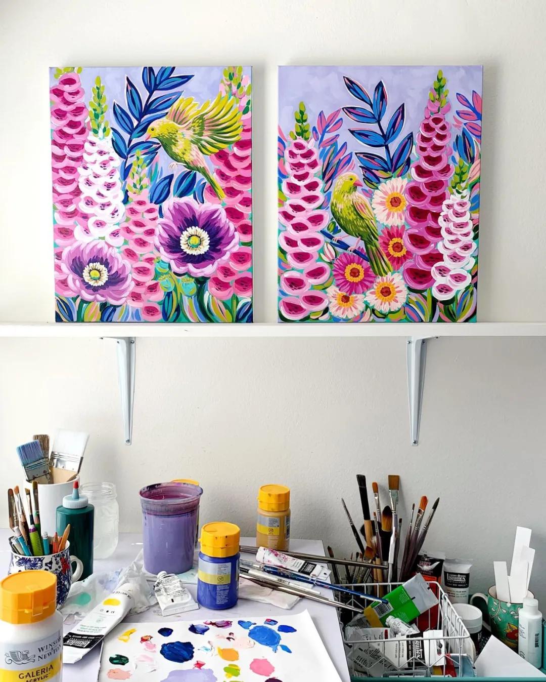 美术创意画幼儿丙烯平涂画,丙烯平涂的正确方法图解