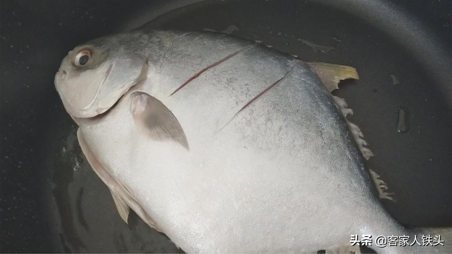 金鲳鱼加菜家常做法,香菇蒸金鲳鱼