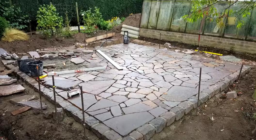 红砖与石板搭配铺庭院,如果你家有院子全集