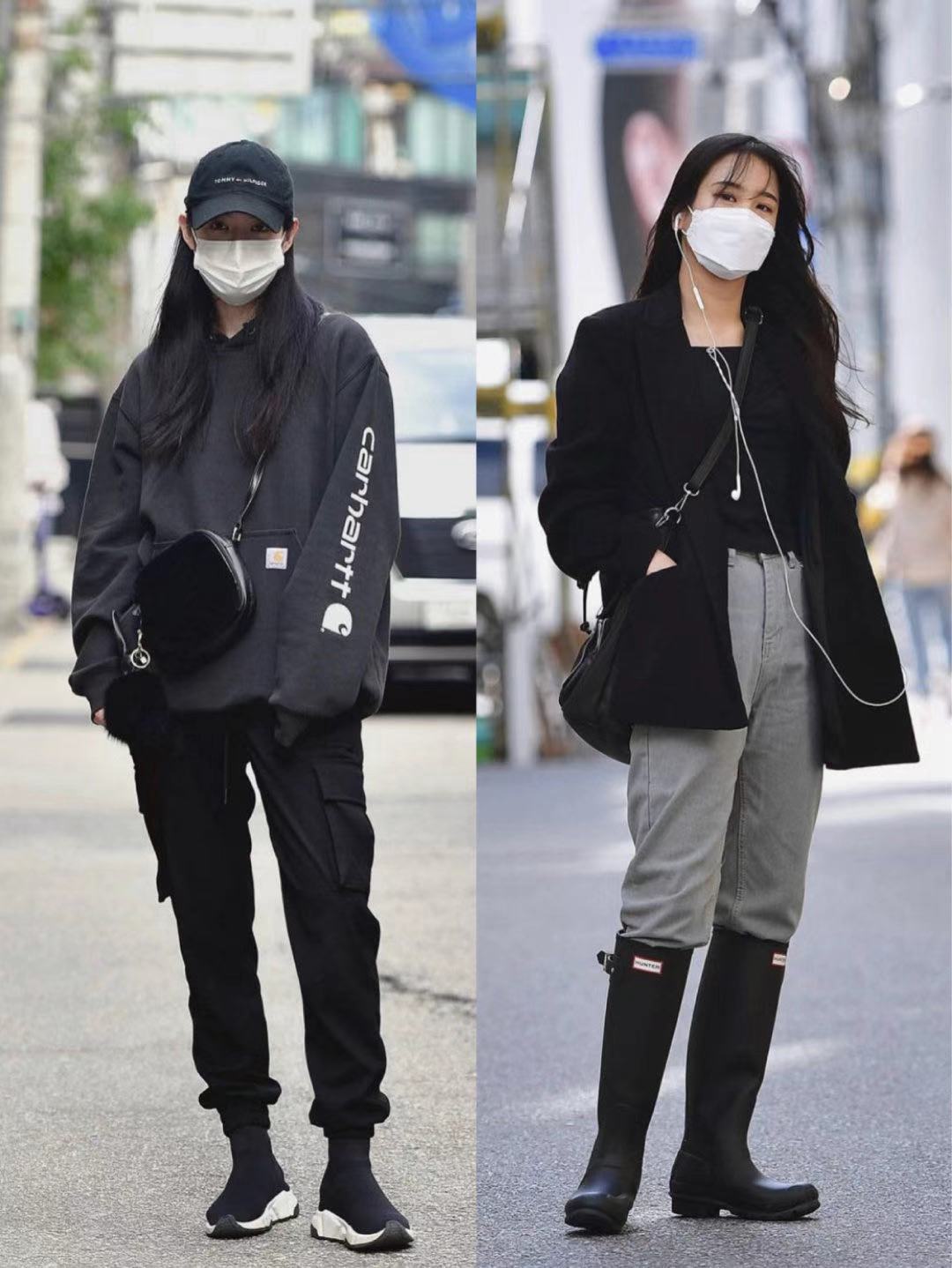 很有冬日韩系穿搭韵味,简约耐看的韩系秋冬穿搭范本