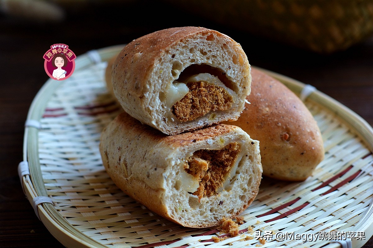 五谷面粉做面包,五谷杂粮营养无糖面包做法