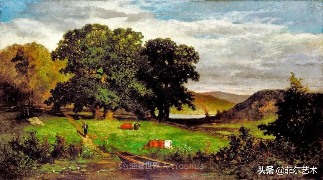 欧洲田园油画风景图片大全,古典油画风景美丽乡村