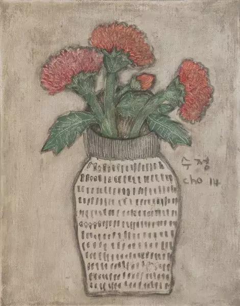 韩国女艺术家：卓秀英，画出来的雅致花草