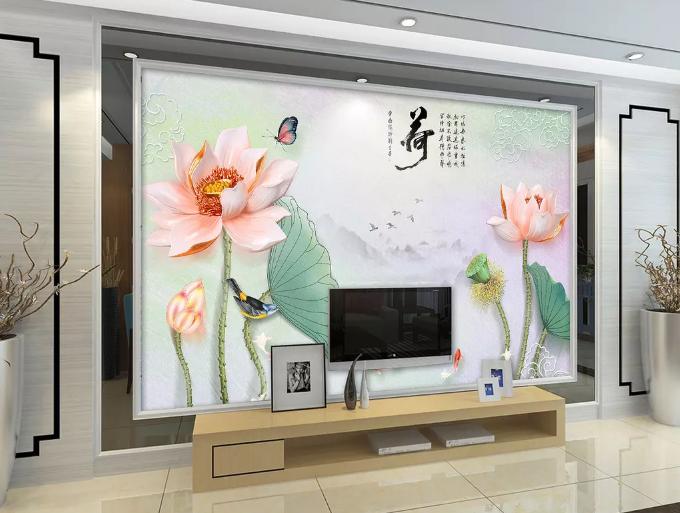 客厅沙发浮雕立体挂画背景墙,现代装饰风格电视背景墙效果图