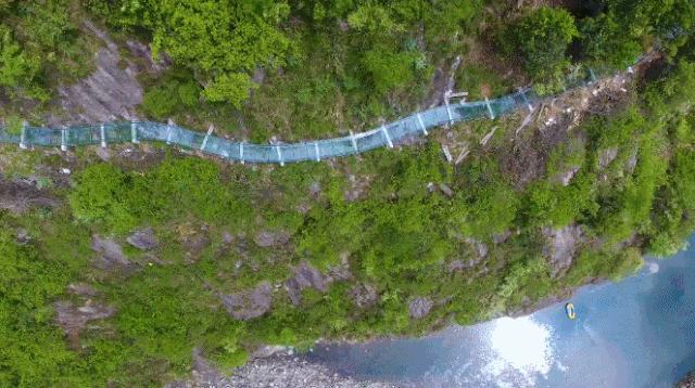 杭州旅游玻璃栈道漂流,杭州山清水秀大峡谷