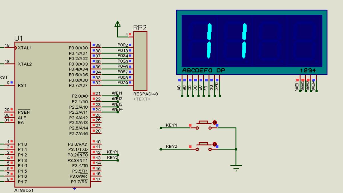 单片机三个按键控制电子计数器,单片机30秒计时器