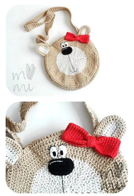 如何钩小包上的小装饰,钩个随身小包包好看