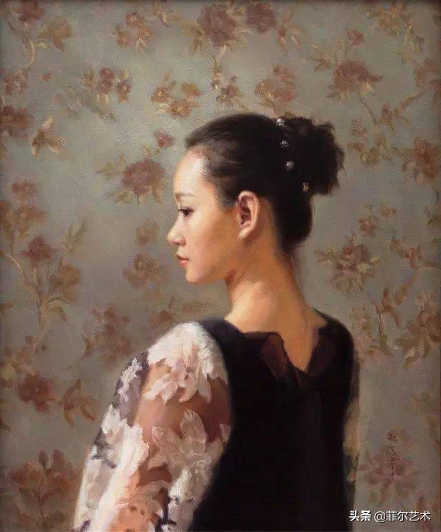 油画人物写实油画,玫瑰花油画写实油画